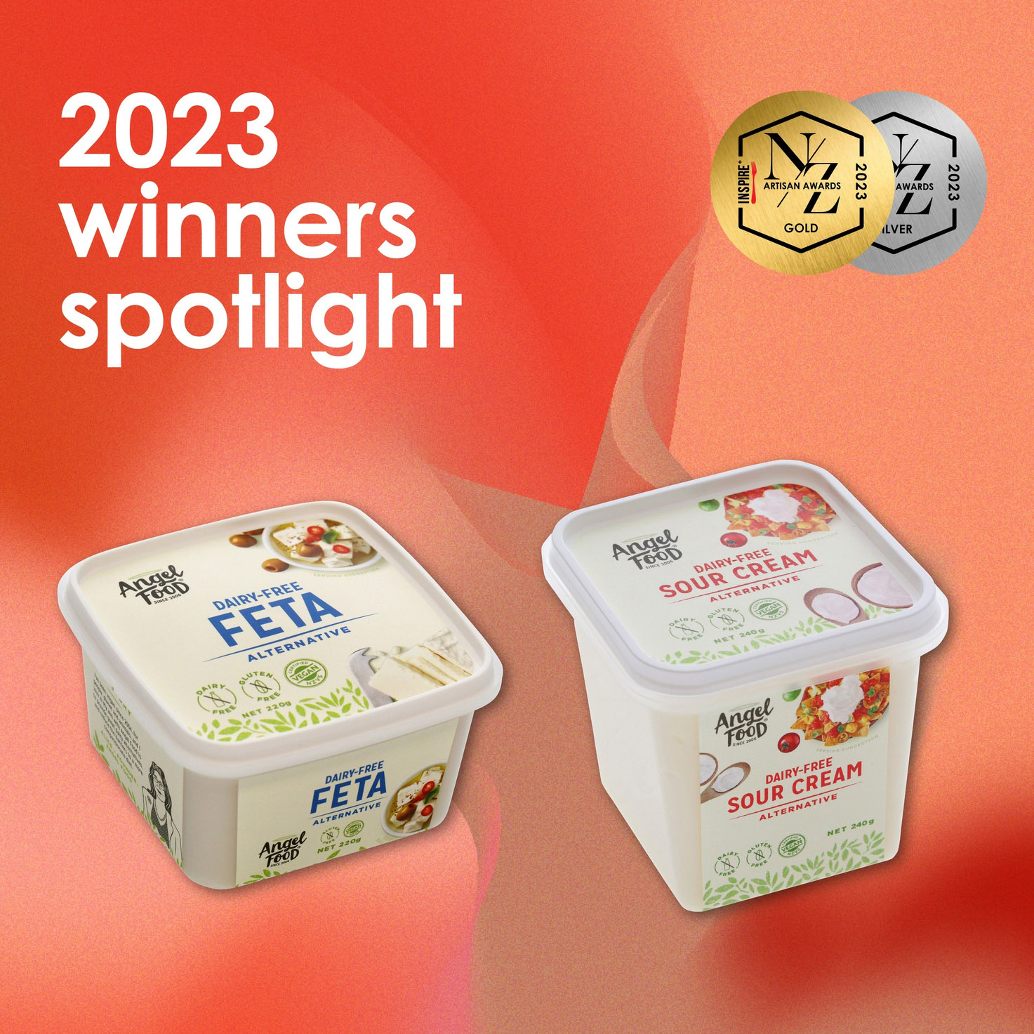 Angel Food Feta & Sour Cream Award winners, developed by Justin Maher