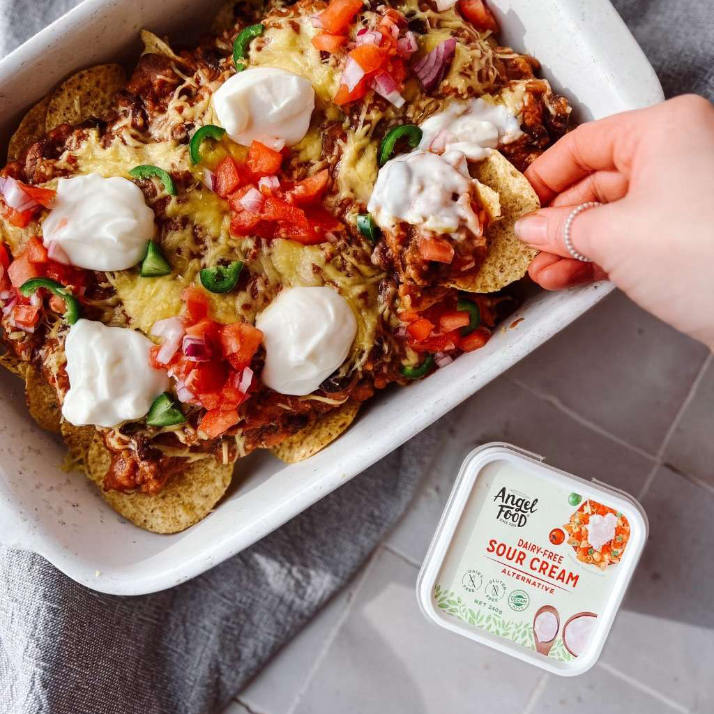 Showcasing Angel Food Sour Cream on Nachos developed by Justin Maher