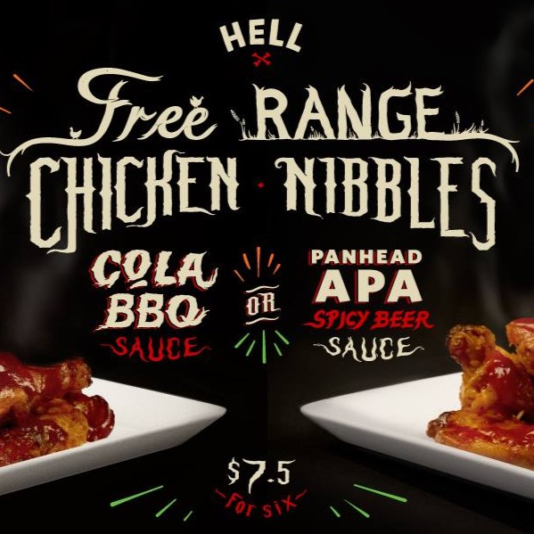 Showcasing APA spicy beer sauce made for Hell Pizza